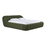Yolonda Modern Green Fabric Bed
