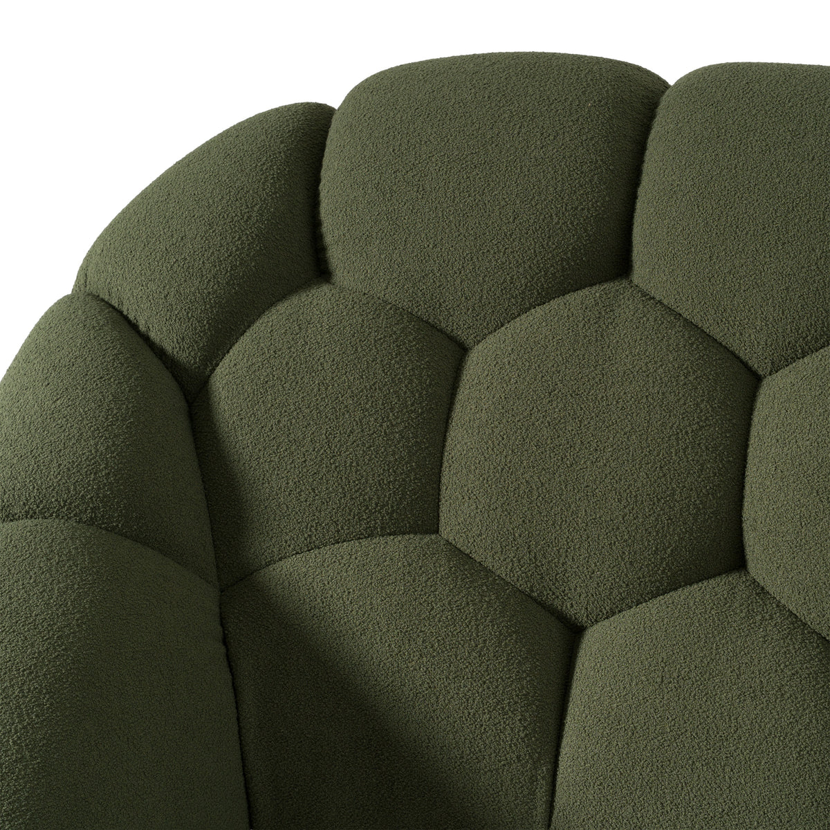 Yolonda Modern Green Fabric Bed