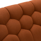 Yolonda Modern Orange Fabric Bed
