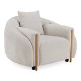 Yorba Modern Beige Fabric Accent Chair