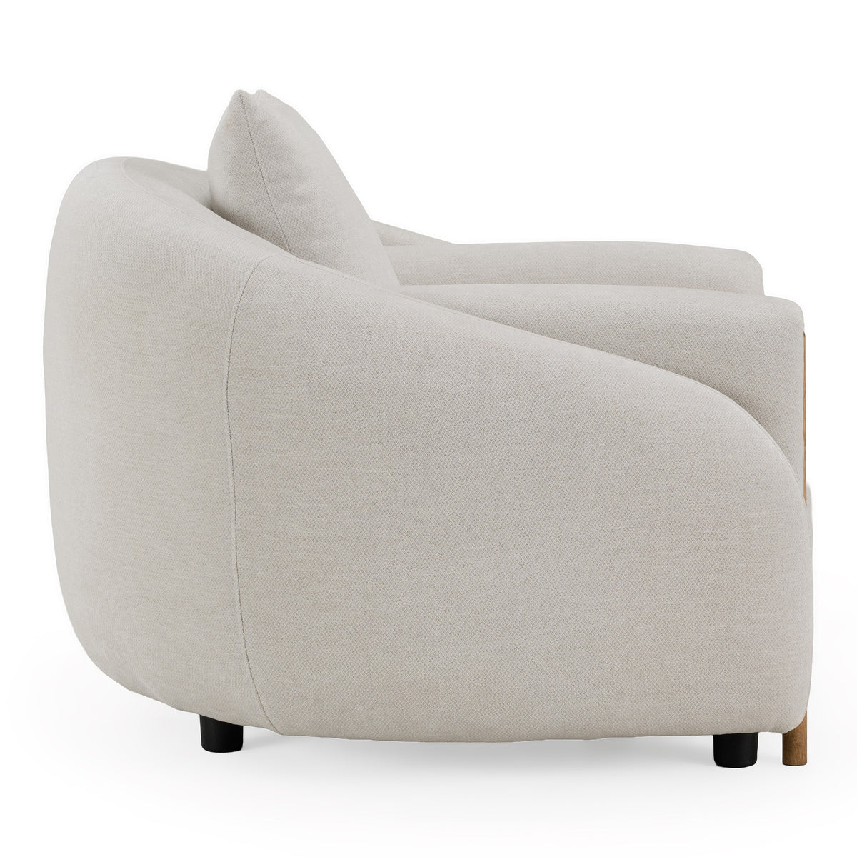 Yorba Modern Beige Fabric Accent Chair
