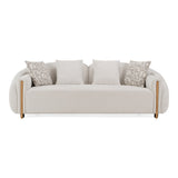Yorba Modern Beige Fabric Loveseat