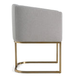Yukon Modern Light Grey Fabric Dining Chair