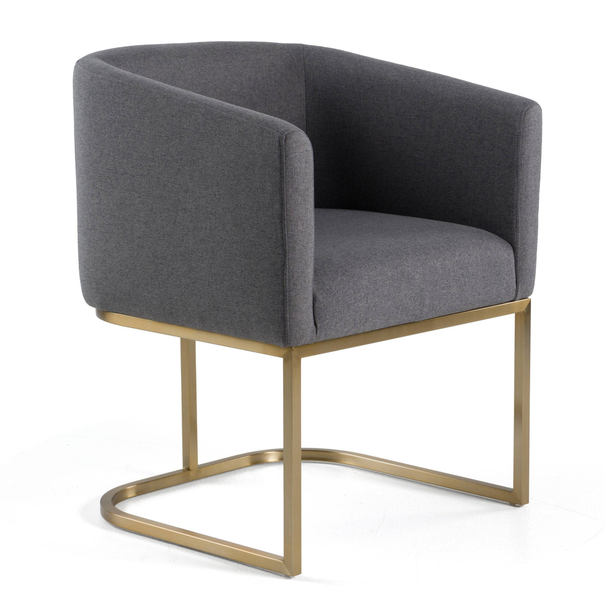 Yukon Modern Dark Grey Fabric Dining Chair