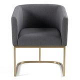Yukon Modern Dark Grey Fabric Dining Chair