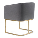 Yukon Modern Dark Grey Fabric Dining Chair