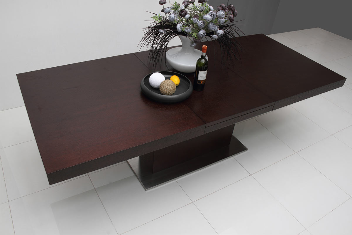 Zenith Modern Red Oak Extendable Dining Table