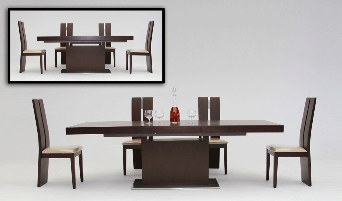 Zenith Modern Red Oak Extendable Dining Table