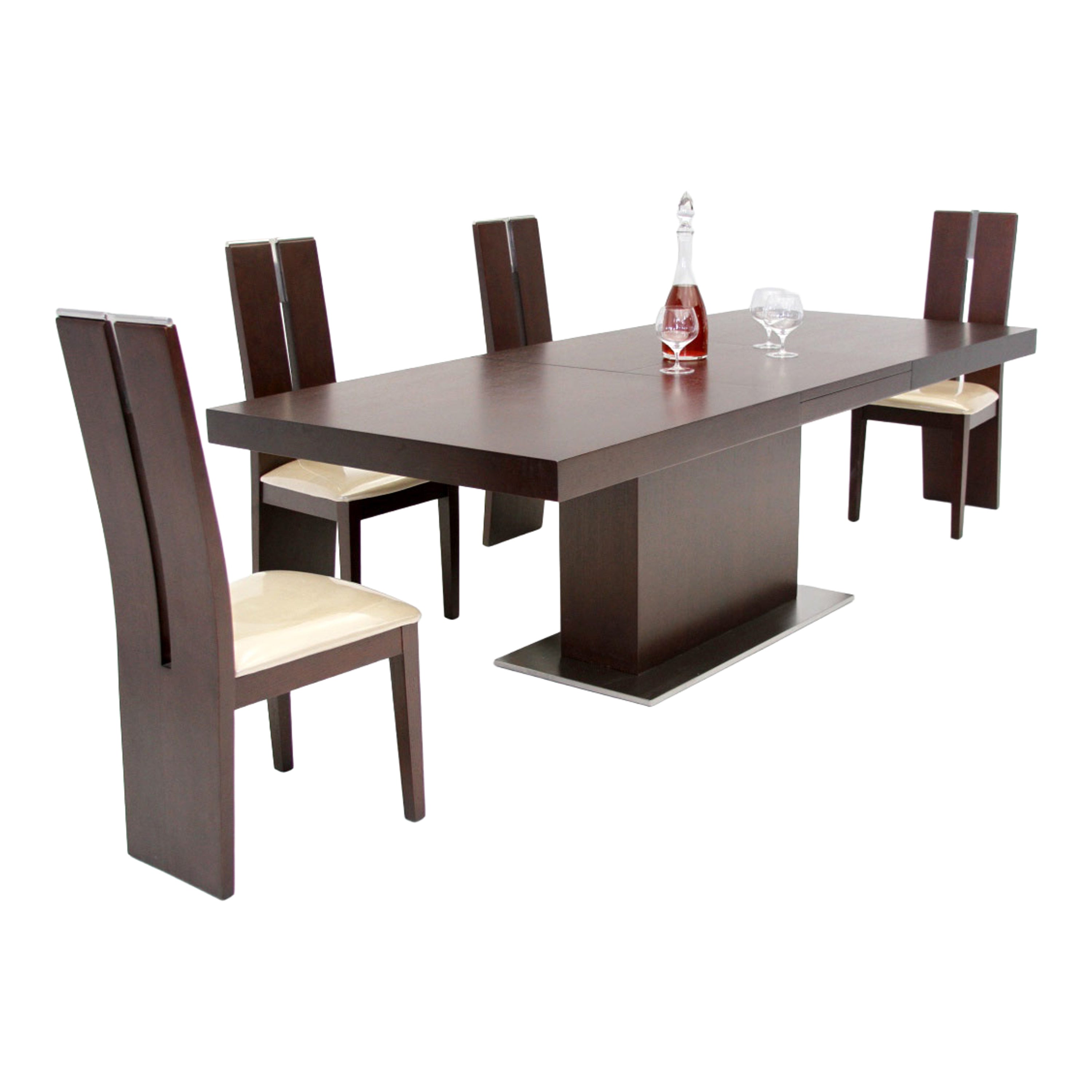 Zenith Modern Red Oak Extendable Dining Table