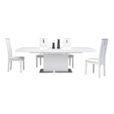 Zenith Modern White Extendable Dining Table