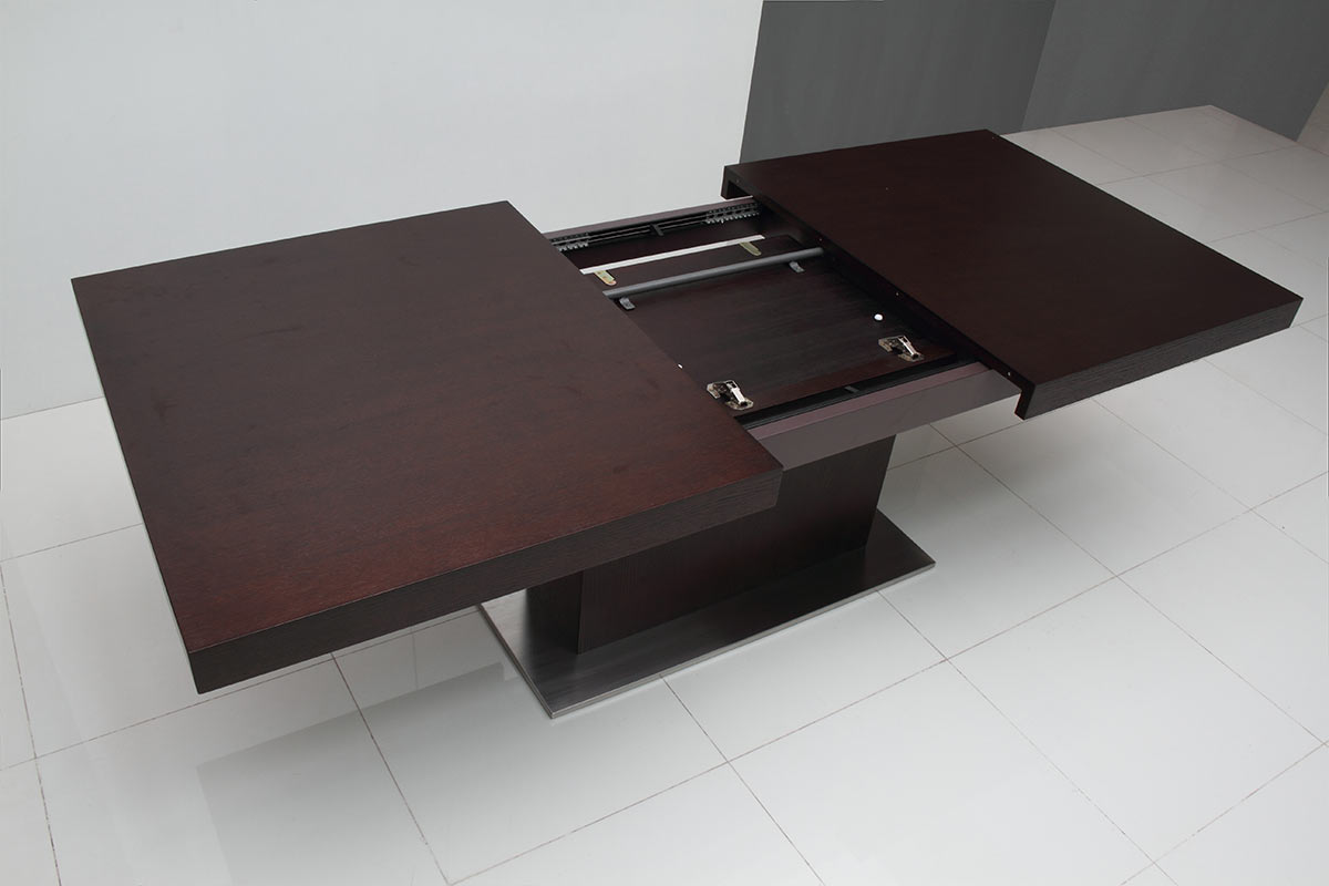 Zenith Modern Red Oak Extendable Dining Table