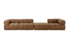 Everest Modern Brown Leather Ottoman