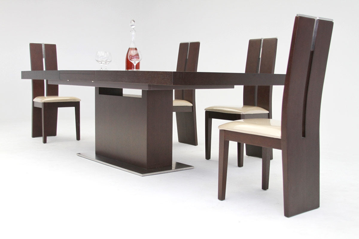 Zenith Modern Red Oak Extendable Dining Table