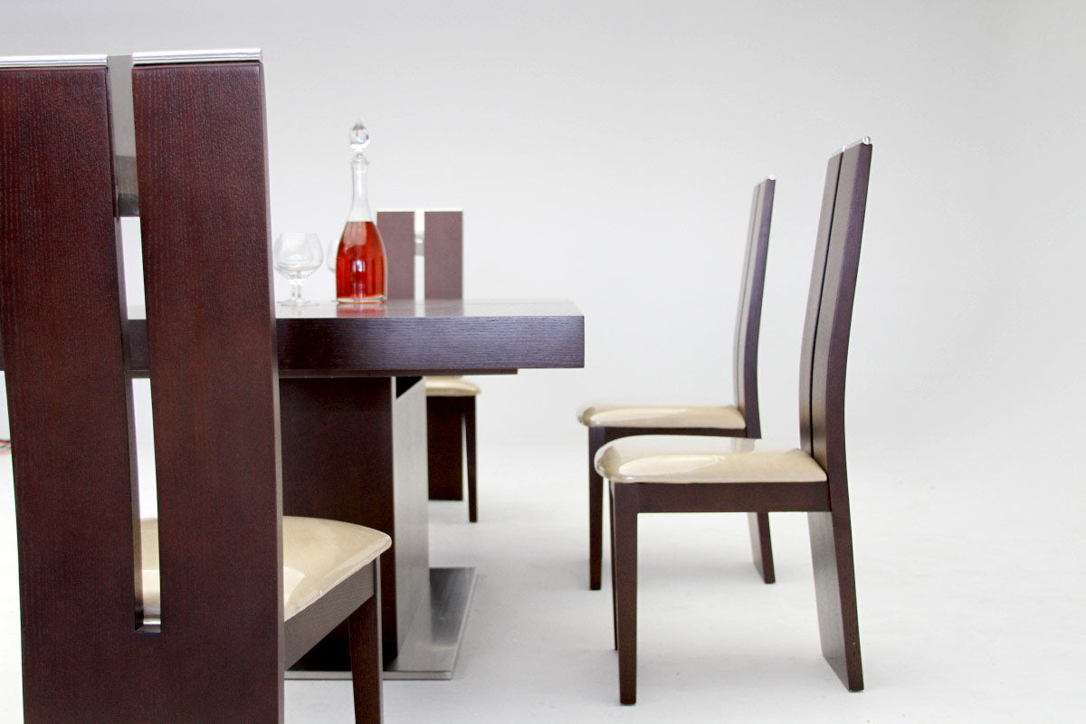 Zenith Modern Red Oak Extendable Dining Table