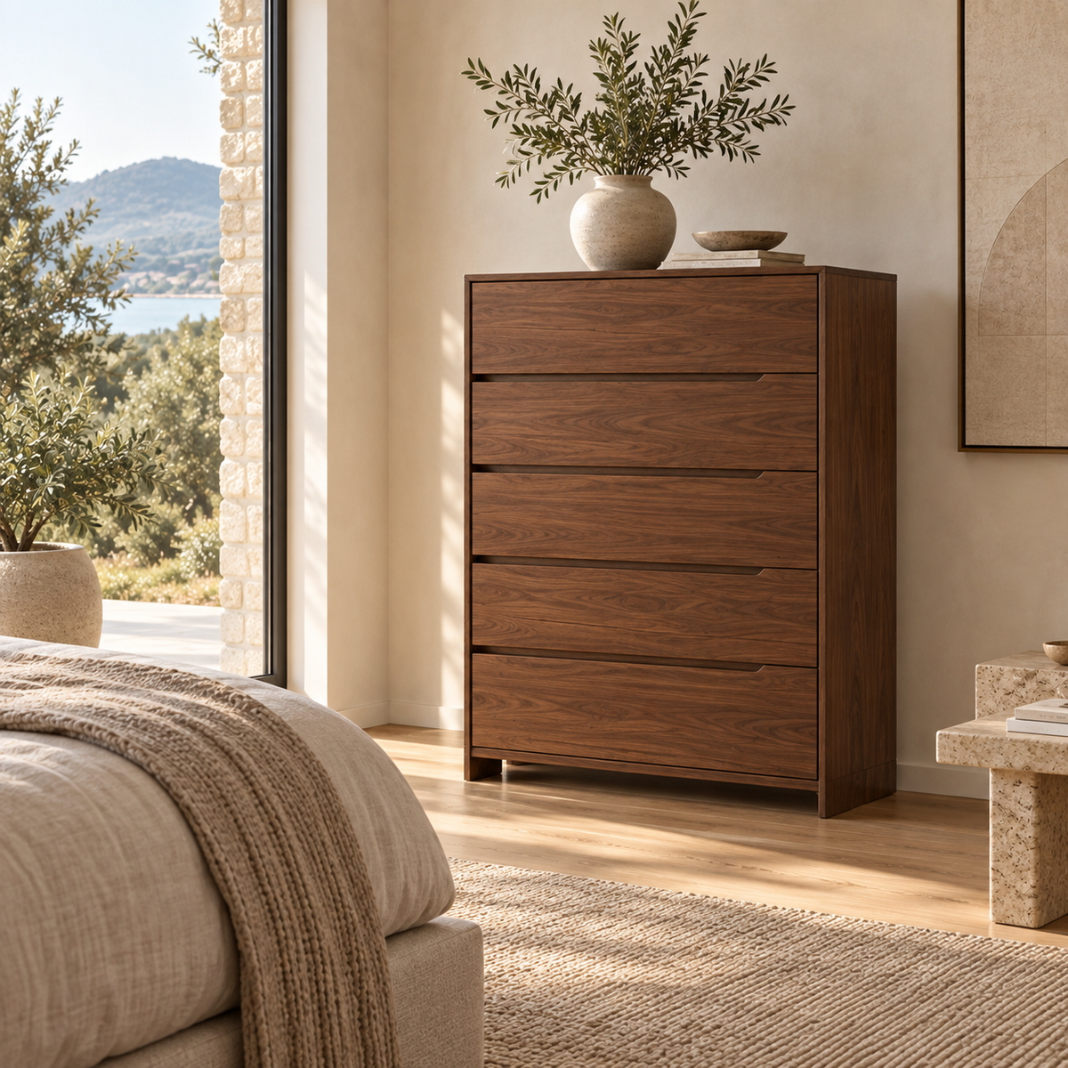 Chests — contemporary furniture in a warm neutral setting