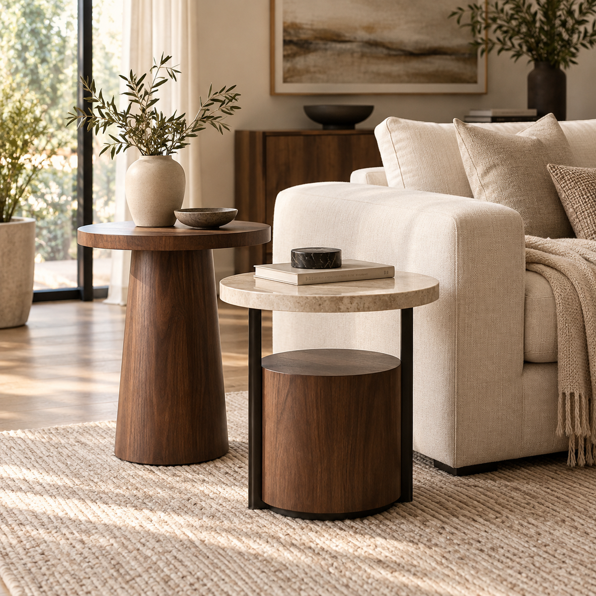 Stylish end tables collection for living room decor