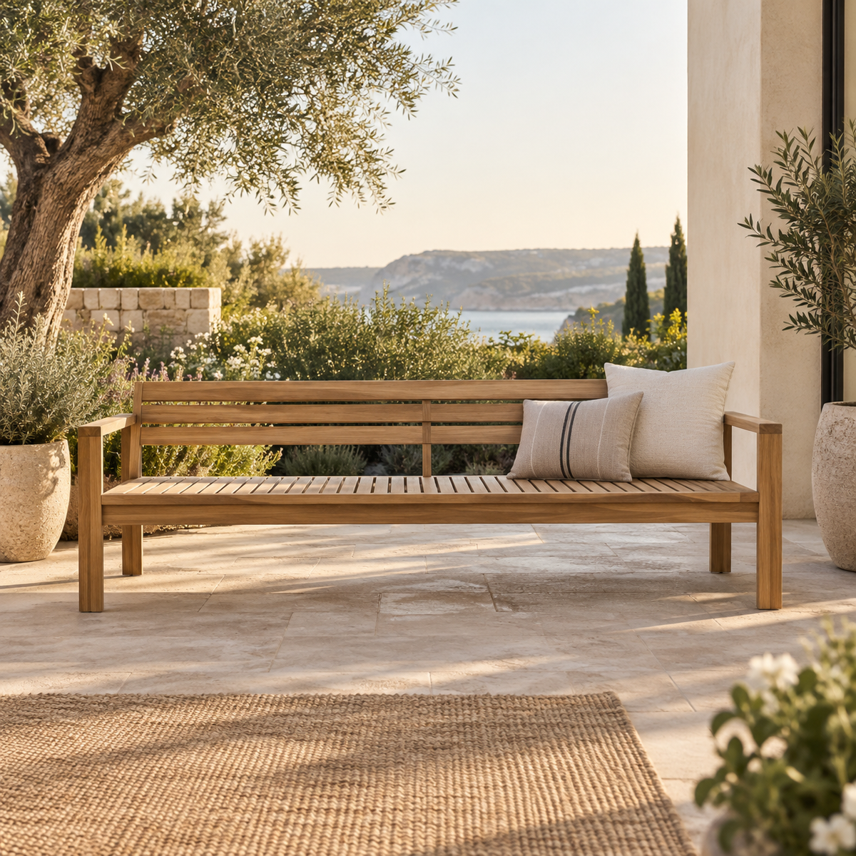 Outdoor benches collection at Miel Casa