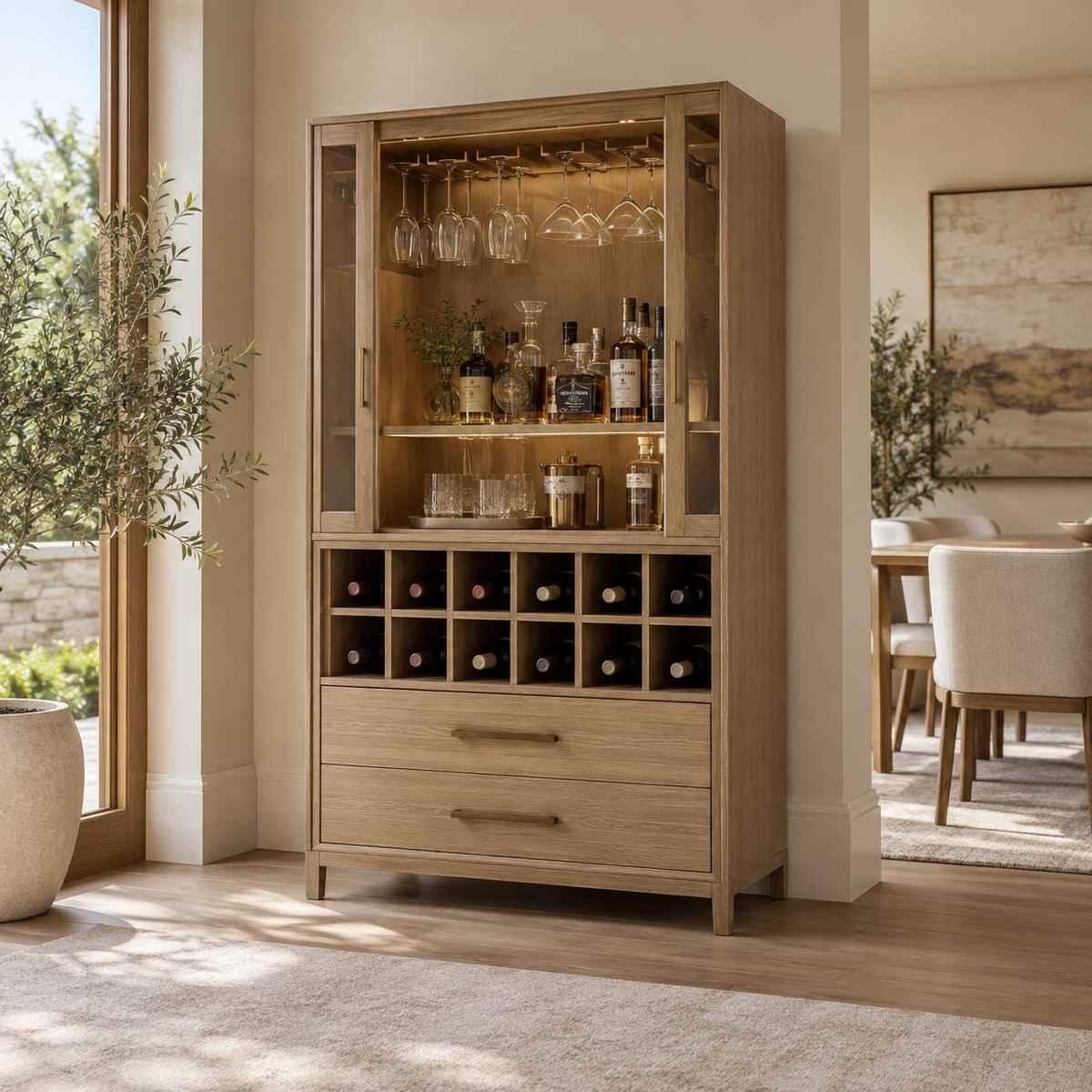 Wine and liquor cabinets collection at Miel Casa