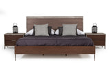 Conner Modern Dark Walnut & Faux Concrete Bed