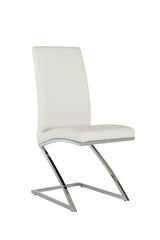  Mielcasa | White Angora Modern White Dining Chair (Set of 2) | SKU VGHR3168-WHT | MPN: 71593Z | Free Delivery & Free Return
