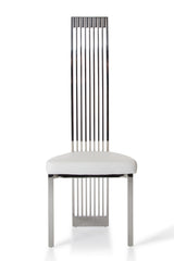 Elise Modern White Leatherette Dining Chair