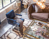 Edmond Modern Blue Velvet & Acrylic Lounge Chair