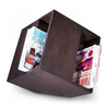 Book Modern Brown Oak Cube Magazine Rack