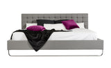 Gemma Modern Grey Leatherette Bed