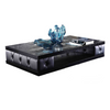 Cecily Transitional Black Leather with Crystals Coffee Table