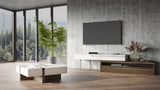 Makai Modern White & Walnut Square Coffee Table