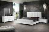 Angela Italian Modern White Eco Leather Bed