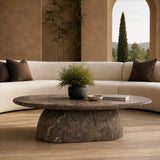 Ararat Modern Faux Marble Concrete Coffee Table