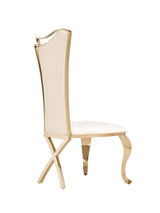 Bonnie Modern Beige Velvet & Champagne Gold Dining Chair (Set of 2)