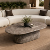 Ararat Modern Faux Marble Concrete Coffee Table