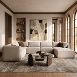 Gene Modern Light Grey Fabric Modular Sectional Sofa-7-Piece Sectional