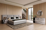Maranello Modern Grey Wash & Faux Marble Dresser