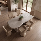 Nouveau Slone Modern Beige Concrete Dining Table