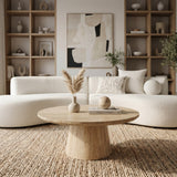 Velma Modern Travertine Marble Coffee Table