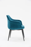 Wilson Modern Teal Velvet & Black Dining Chair