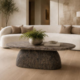 Ararat Modern Faux Marble Concrete Coffee Table