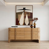 Newhart Modern Beige Fabric + Natural Oak 4-Piece Bedroom Set