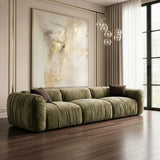Siegal Modern Olive Green Fabric Sofa