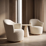 Vera Modern Sherpa Swivel Accent Chair