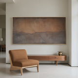 Vance Modern Brown Fabric + Wood Accent Chair