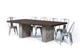 Renzo Modern Oak & Concrete 94" Dining Table