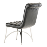 Silvie Modern Black Leatherette Dining Chair
