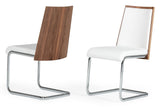 Morgan Modern White & Walnut Dining Chair (Set of 2)