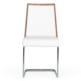 Morgan Modern White & Walnut Dining Chair (Set of 2)