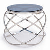Tulare Contemporary Smoked Glass End Table