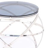 Tulare Contemporary Smoked Glass End Table